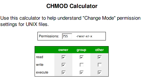 chmod
calculator