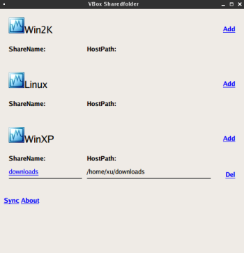 VirtualBox
Sharedfolder