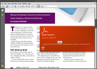 Adobe Reader 8.1.1 for Linux
屏幕截图