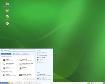 openSUSE GNOME
Desktop