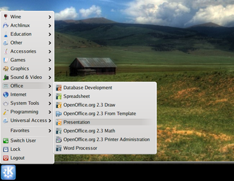 KDE 4.0
启动菜单