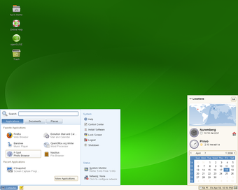 openSUSE 11.0 Beta 1 GNOME
桌面截图